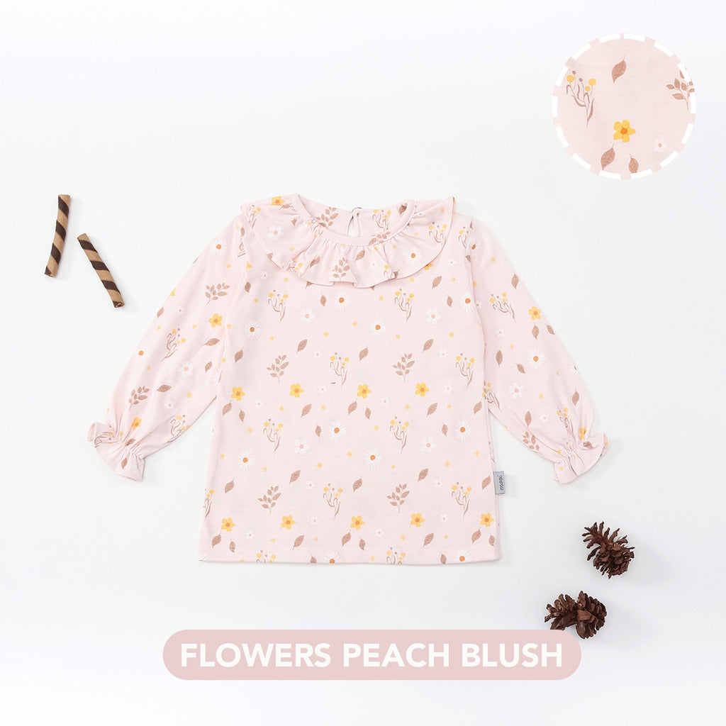 Mooi Atasan Anak Perempuan Erica Ruffle Blouse