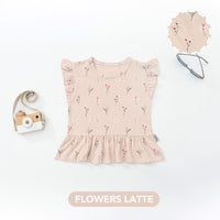 Mooi Atasan Anak Perempuan Jasmine Ruffle Top