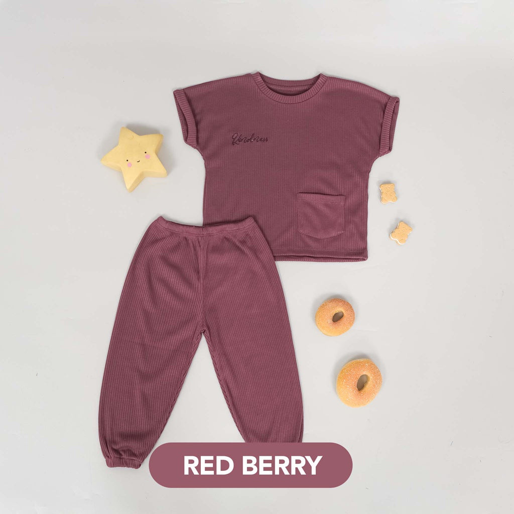 Mooi Setelan Anak Unisex Sheo Rib Set
