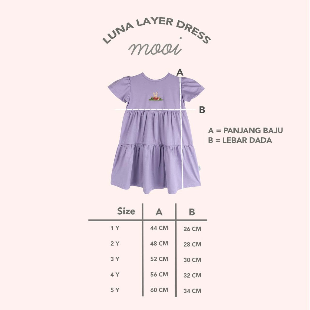 Mooi Dress Anak Perempuan Luna Layer Dress