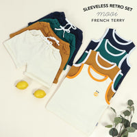Mooi Setelan Anak Kaos Tshirt Sleeveless Retro Set