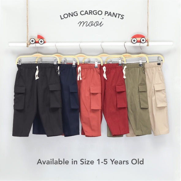Mooi Celana Panjang Cargo Anak Laki-Laki Long Cargo Pants