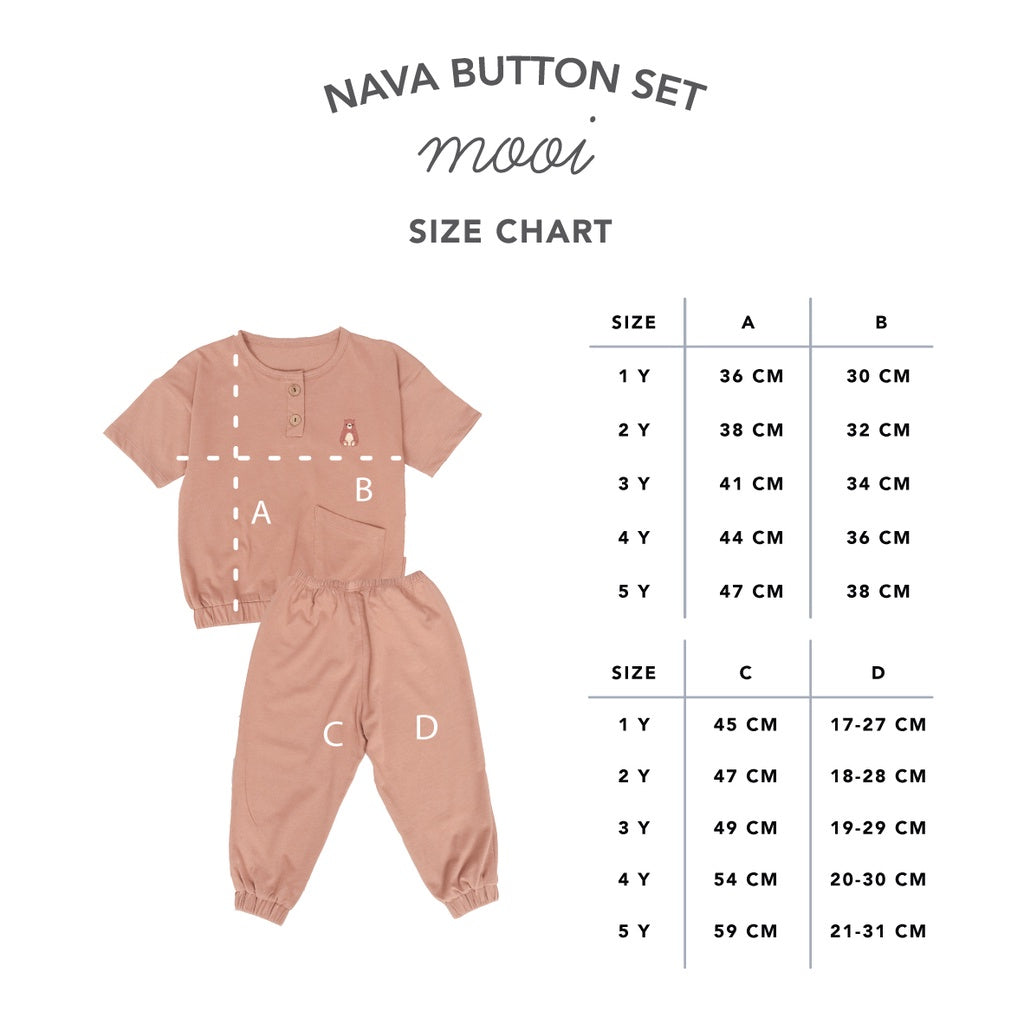 Mooi Setelan Anak Unisex Nava Button Set