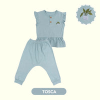 Mooi Setelan Bayi Jessie Button Ruffle Set
