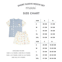 Mooi Setelan Anak Unisex Tencel Short Sleeve Mochi Set