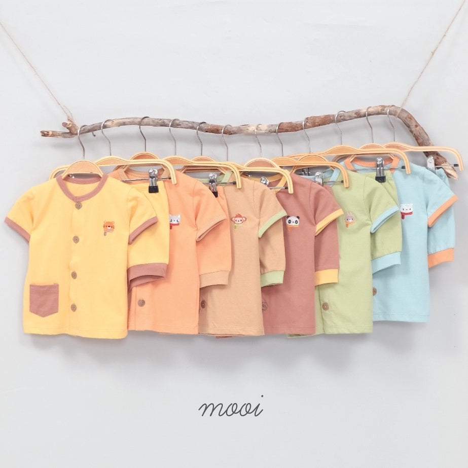Mooi Setelan Bayi Zoey Button Set