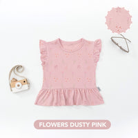 Mooi Atasan Anak Perempuan Jasmine Ruffle Top