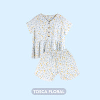 Mooi Piyama Dewasa Setelan Short Collar Set Mom