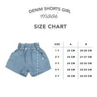 Mooi Celana Jeans Anak Perempuan Kids Denim Shorts Girl