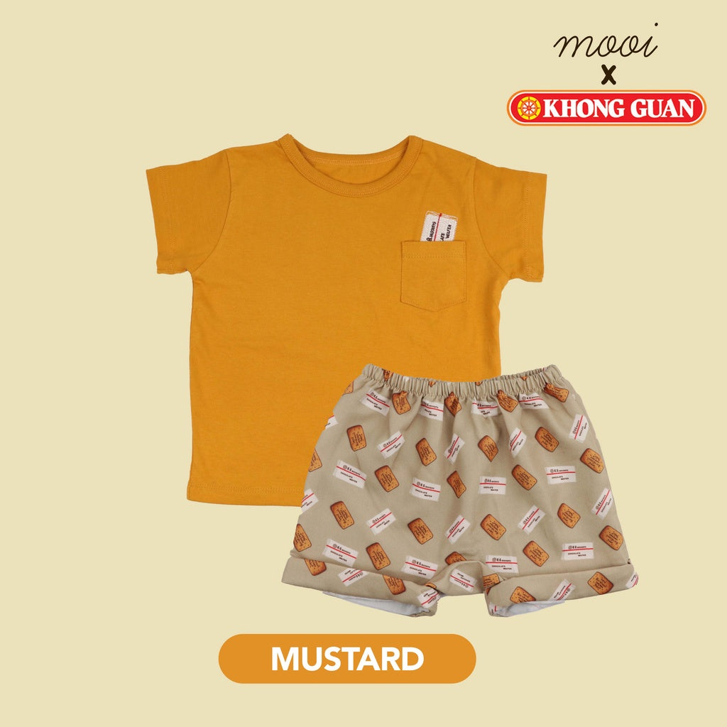 Mooi x Khong Guan Setelan Anak Pocket Tee Set