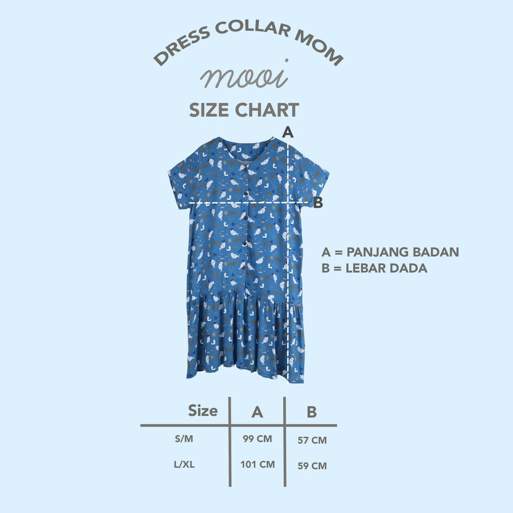 Mooi Piyama Dewasa Dress Collar Mom