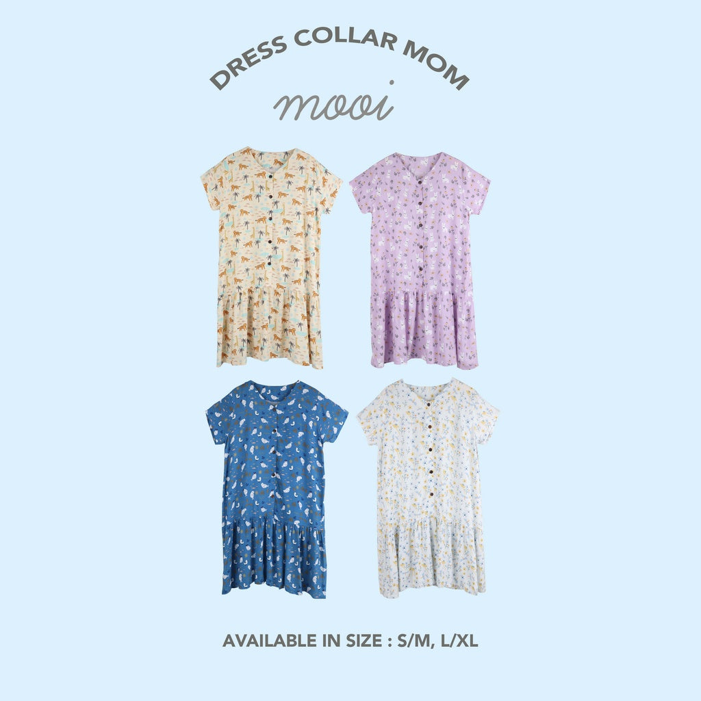 Mooi Piyama Dewasa Dress Collar Mom