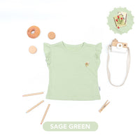 Mooi Atasan Anak Perempuan Emiko Ruffle Top