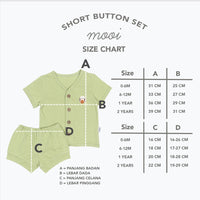 Mooi Setelan Pendek Bayi Short Button Set