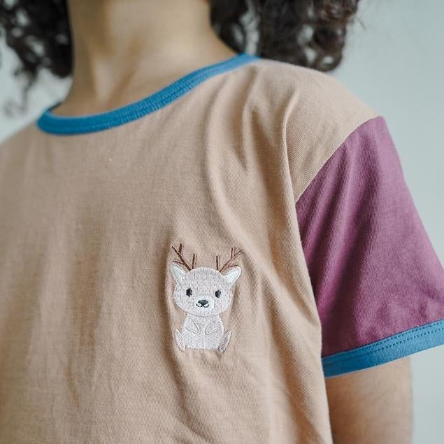 Mooi Setelan Anak Kaos Anak Tricolor Retro Set