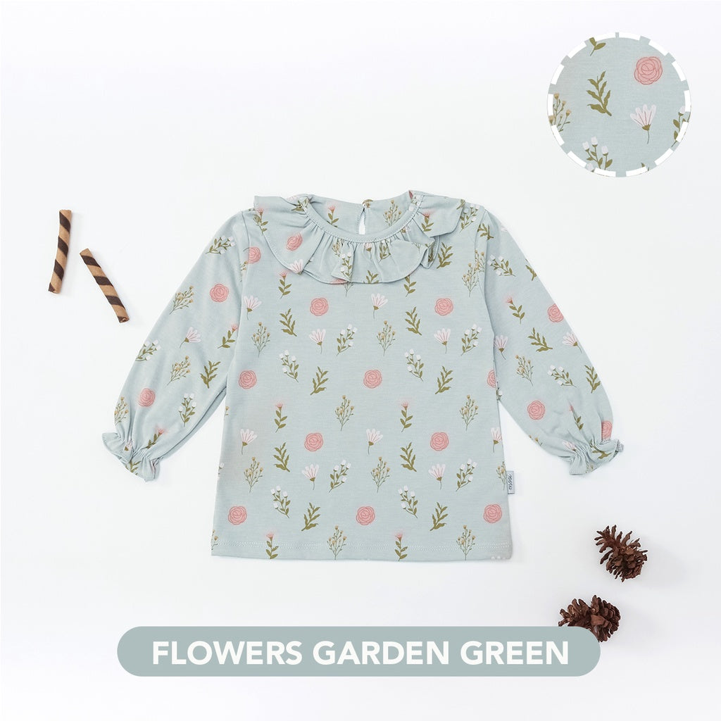 Mooi Atasan Anak Perempuan Erica Ruffle Blouse