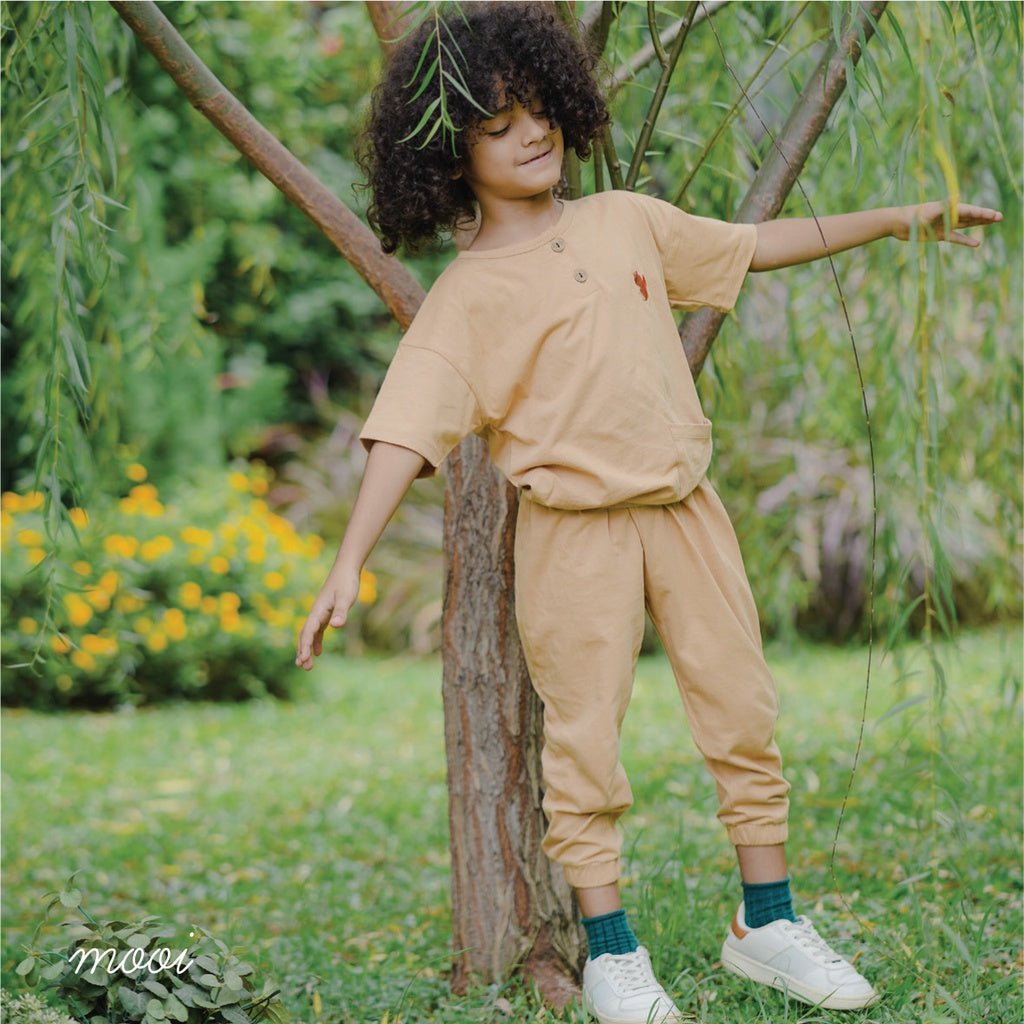 Mooi Setelan Anak Unisex Nava Button Set