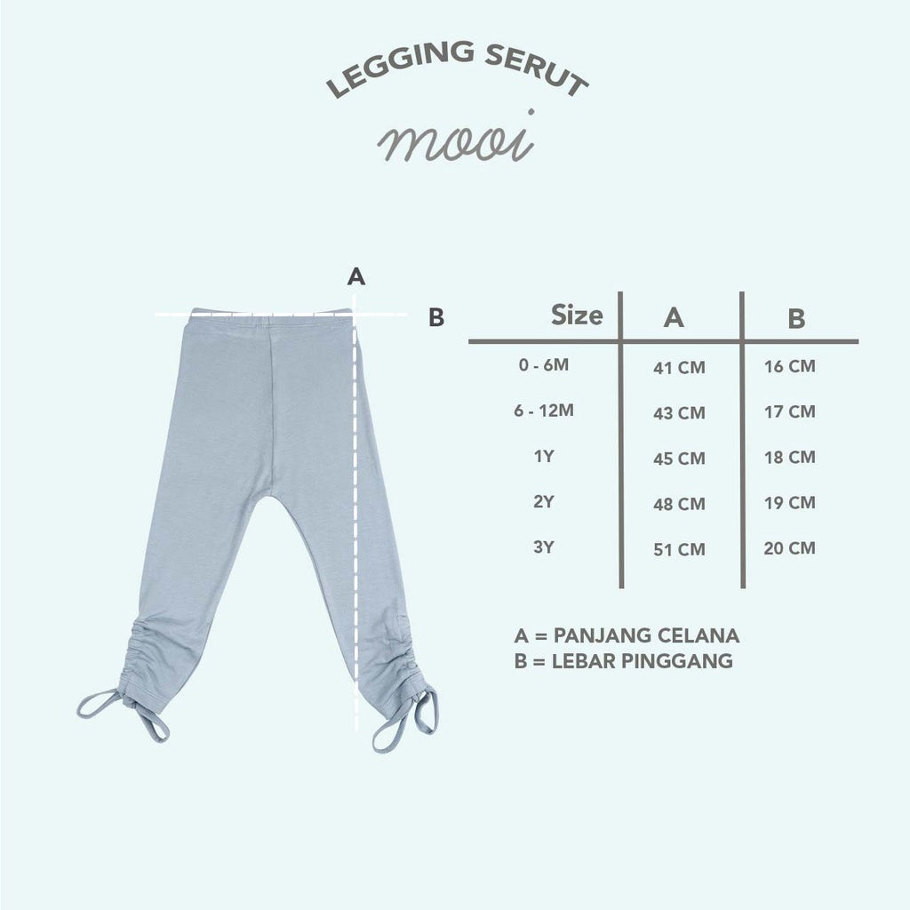 Mooi Legging Anak Serut Bawah Baby Legging