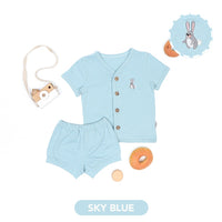 Mooi Setelan Pendek Bayi Short Button Set