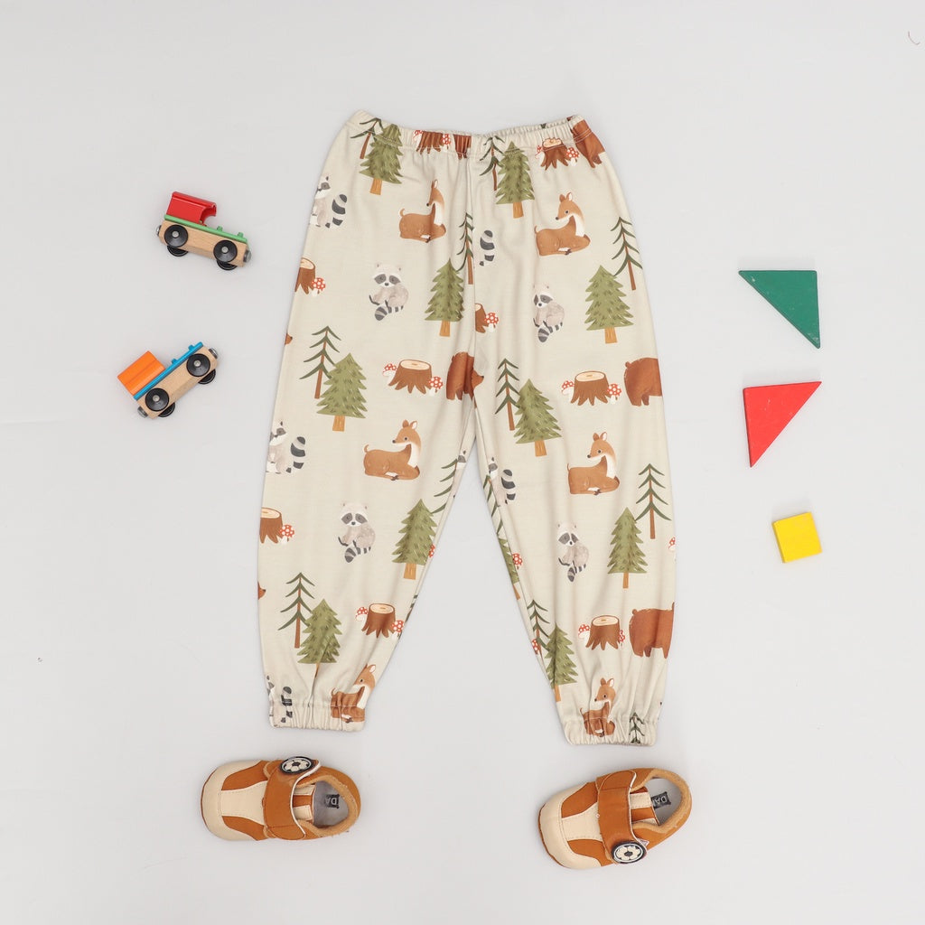 Mooi Printed Jogger Pants Celana Jogger Anak (WOODLANDS)