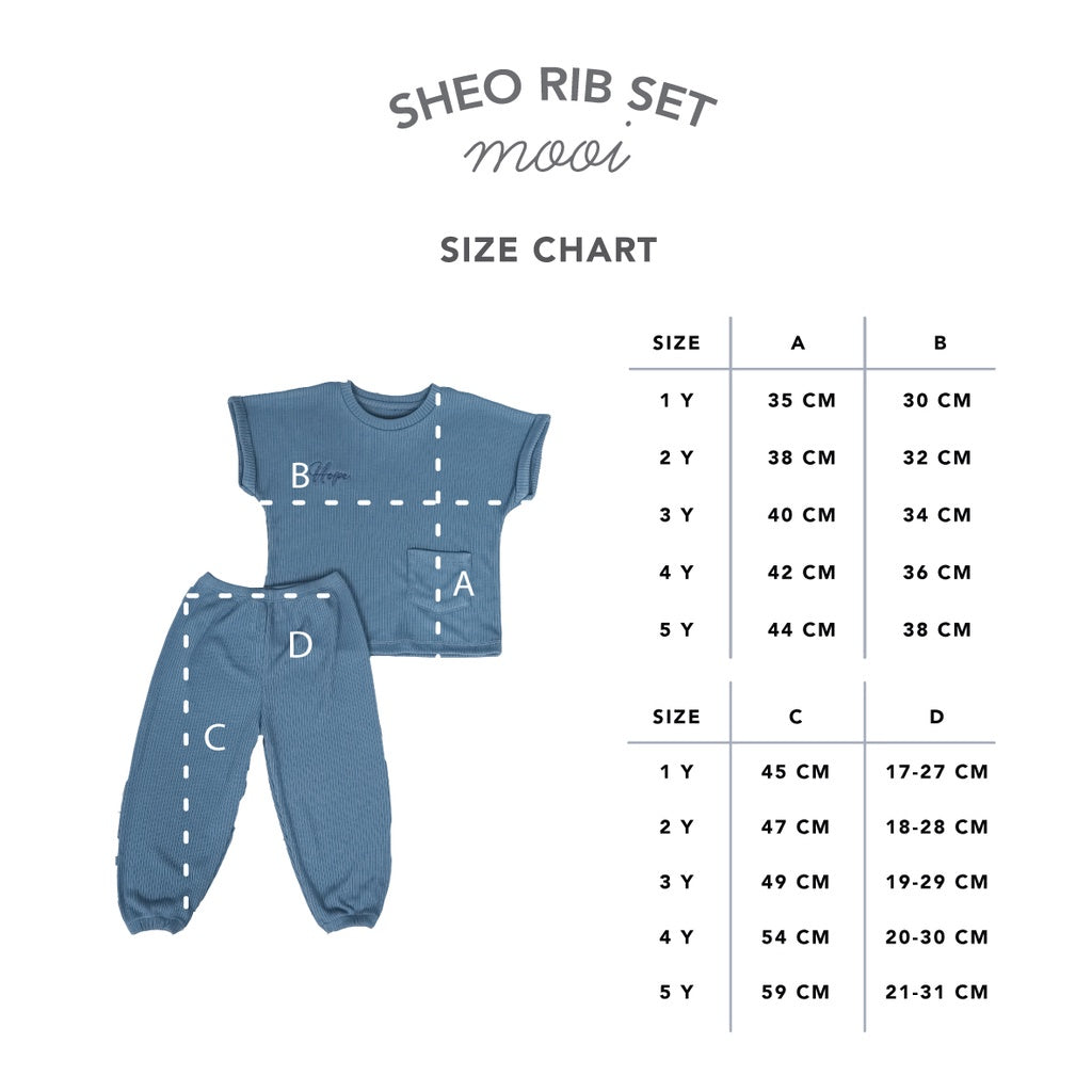 Mooi Setelan Anak Unisex Sheo Rib Set