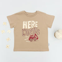 Mooi Kaos Anak Laki-laki Graphic Tee Brown Tractors