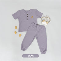 Mooi Setelan Anak Unisex Waffle Knit Set