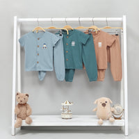 Mooi Setelan Piyama Bayi Button Pajamas