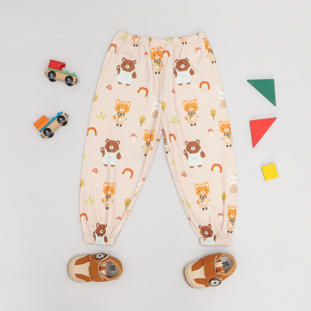 Mooi Printed Jogger Pants Celana Jogger Anak (COUNTRY ANIMALS)