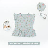 Mooi Atasan Anak Perempuan Jasmine Ruffle Top