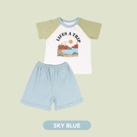 Mooi Setelan Anak Graphic Tee Set Adventure