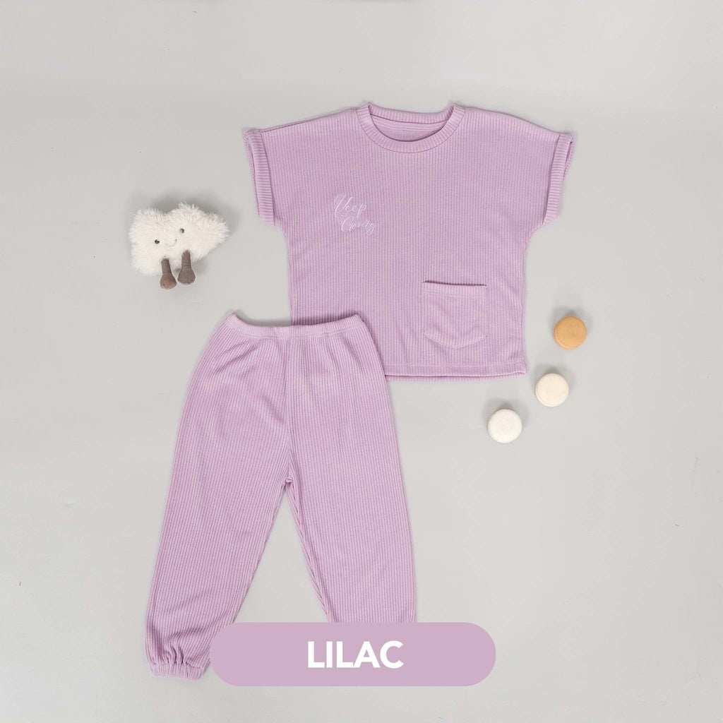 Mooi Setelan Anak Unisex Sheo Rib Set
