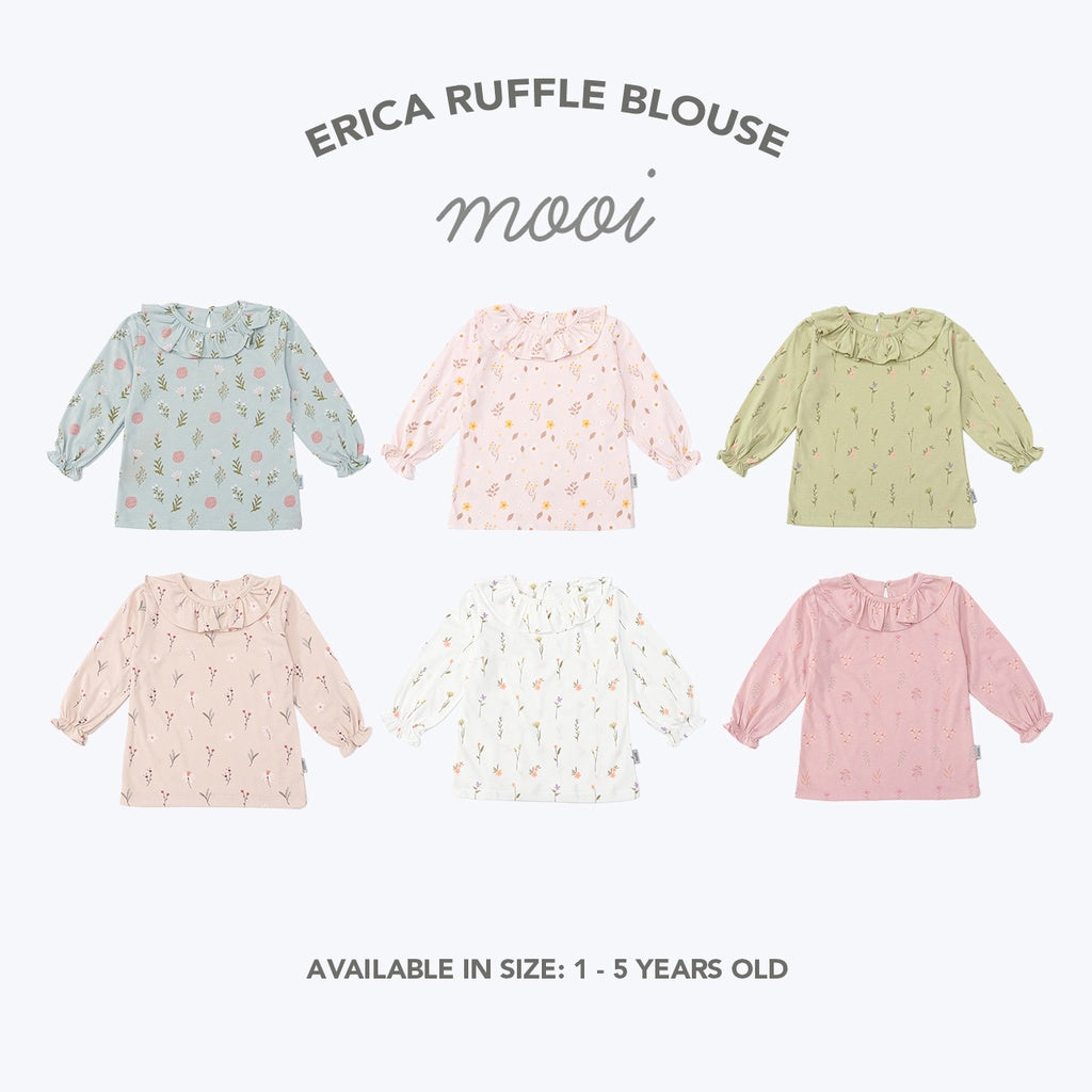 Mooi Atasan Anak Perempuan Erica Ruffle Blouse