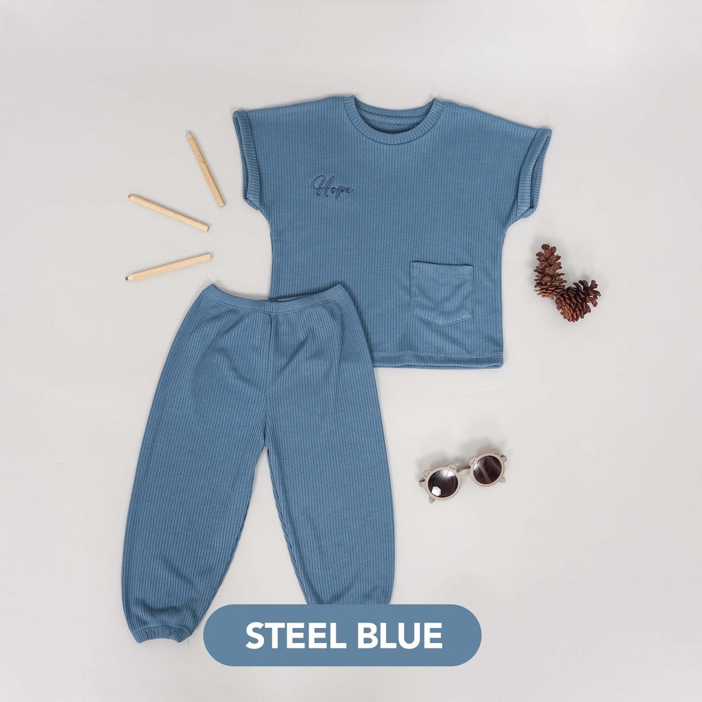 Mooi Setelan Anak Unisex Sheo Rib Set