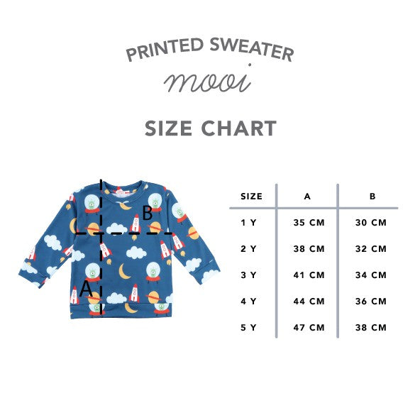 Mooi Printed Sweater Anak Perempuan (DAISY PEACH)