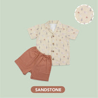 Mooi Setelan Anak Laki-laki Kemeja Anak Printed Shirt Set
