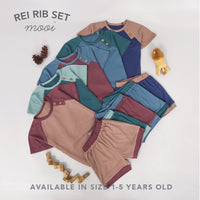 Mooi Setelan Anak Laki – Laki Rei Rib Button Set
