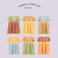 Mooi Dress Anak Perempuan Overall Dress Set