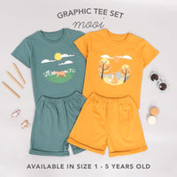 Mooi Setelan Anak Graphic Tee Set
