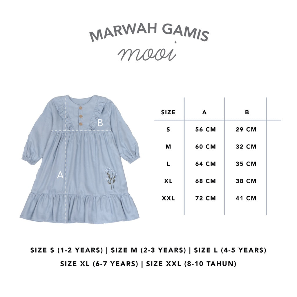 Mooi Dress Anak Gamis Anak Perempuan Marwah Gamis