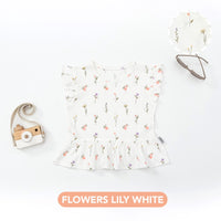 Mooi Atasan Anak Perempuan Jasmine Ruffle Top