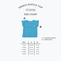 Mooi Atasan Anak Perempuan Emiko Ruffle Top