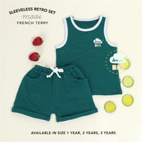 Mooi Setelan Anak Kaos Tshirt Sleeveless Retro Set