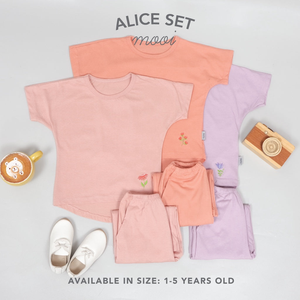 Mooi Setelan Anak Perempuan Kulot Alice Set V.1