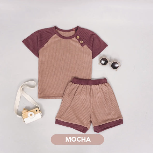 Mooi Setelan Anak Laki – Laki Rei Rib Button Set