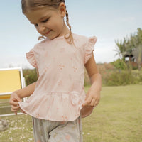 Mooi Atasan Anak Perempuan Jasmine Ruffle Top
