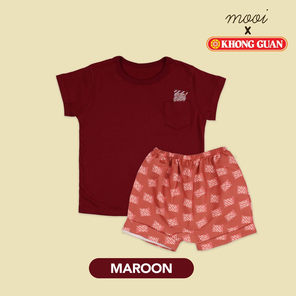 Mooi x Khong Guan Setelan Anak Pocket Tee Set