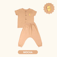 Mooi Setelan Piyama Bayi Button Pajamas