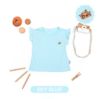 Mooi Atasan Anak Perempuan Emiko Ruffle Top