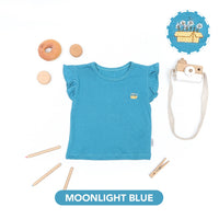 Mooi Atasan Anak Perempuan Emiko Ruffle Top